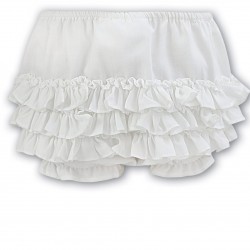 sarah louise Cream frilled pants 003760