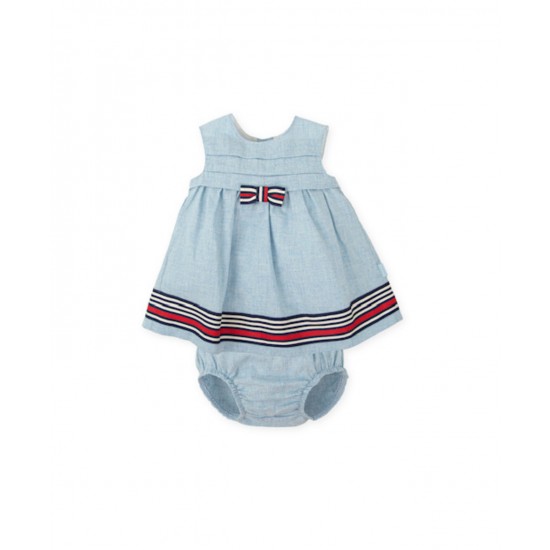 Tutto Piccolo SS26 Girls Porcelain Dress and Pants Set 1230S26