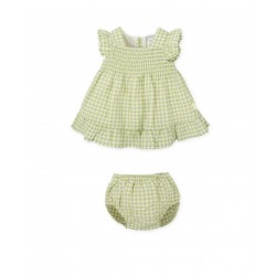 Tutto Piccolo SS26 Girls Lime Dress and Pants Set 1223S26
