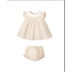 Tutto Piccolo SS26 Girls Sand Dress and Pants Set 1288S26