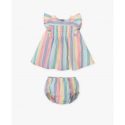 Tutto Piccolo SS26 Girls Multicoloured Dress and Pants Set 1232S26