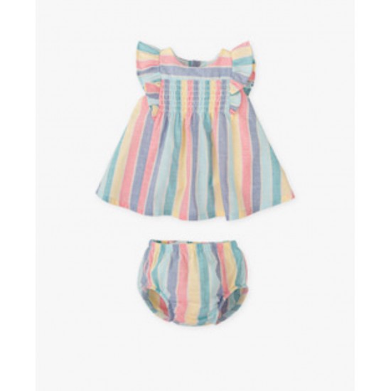 Tutto Piccolo SS26 Girls Multicoloured Dress and Pants Set 1232S26