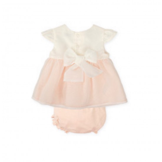 Tutto Piccolo SS26 Girls Petal Dress and Pants Set 1221S26