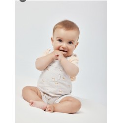 Tutto Piccolo SS26 Boys Tangerine and Grey T-shirt and Dungaree set 1620S26-1160S26