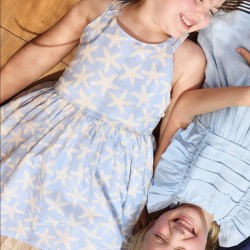 Tutto Piccolo SS26 Girls Porcelain Dress 3210S26 Tutto Piccolo SS26 Girls Porcelain Dress 3210S26