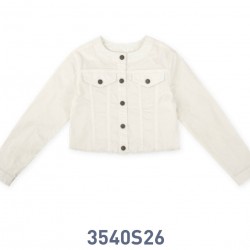 Tutto Piccolo SS26 Girls White Wind Breaker 3540S26 Tutto Piccolo SS26 Girls White Wind Breaker 3540S26