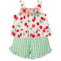 Tutto Piccolo SS26 Girls Red 2 Pieces set 2720S26