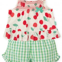 Tutto Piccolo SS26 Girls Red 2 Pieces set 2720S26 Tutto Piccolo SS26 Girls Red 2 Pieces set 2720S26