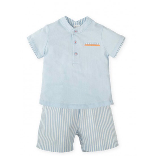 Tutto Piccolo SS26 Boys Porcelain 2 Pieces set 2707S26 Tutto Piccolo SS26 Boys Porcelain 2 Pieces set 2707S26