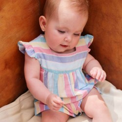 Tutto Piccolo SS26 Girls Multicoloured Dress and Pants Set 1232S26