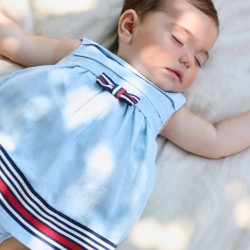 Tutto Piccolo SS26 Girls Porcelain Dress and Pants Set 1230S26