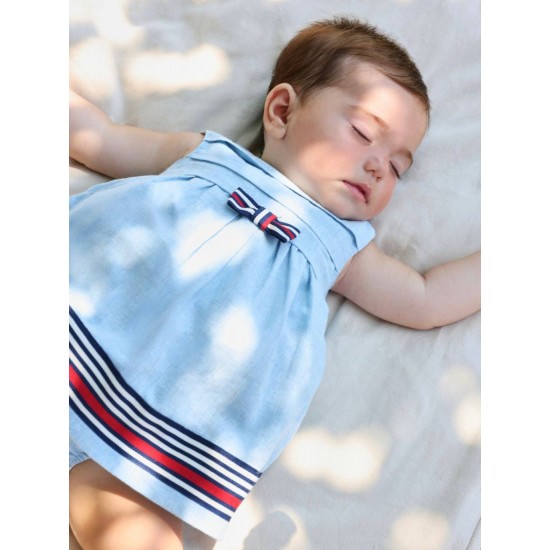 Tutto Piccolo SS26 Girls Porcelain Dress and Pants Set 1230S26