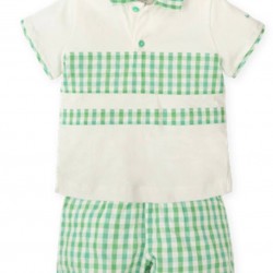 Tutto Piccolo SS26 Boys Green 2 Pieces set 2708S26