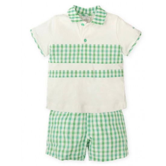 Tutto Piccolo SS26 Boys Green 2 Pieces set 2708S26 Tutto Piccolo SS26 Boys Green 2 Pieces set 2708S26