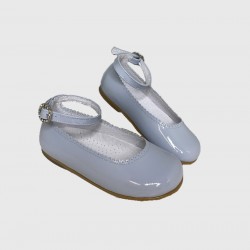 Pretty Originals Blue Ankle Strap and Diamanté Buckle Shoe UE05438D