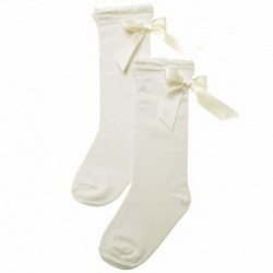 Pretty Originals Girls Cream Knee High Ribbon Socks SC40301