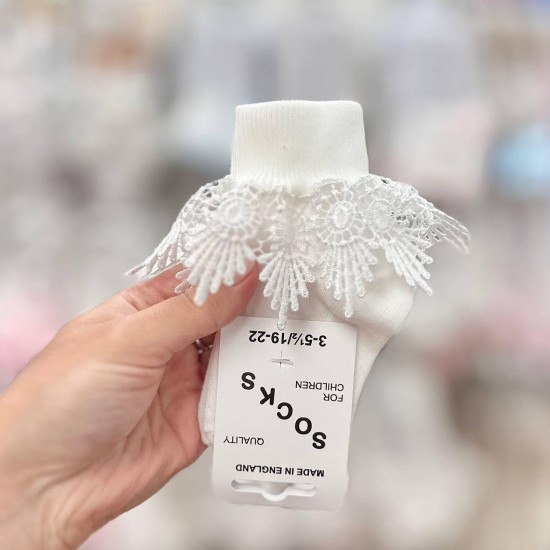 9. White/ White Guipure Harvey Ankle Socks 9. White/ White Guipure Harvey Ankle Socks